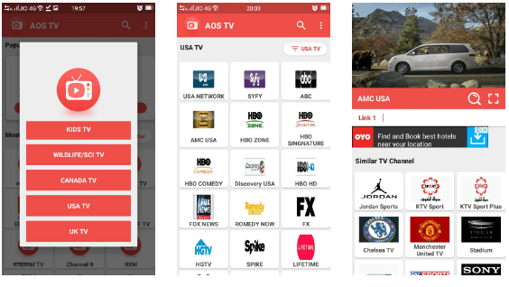 App AOS TV para ver futbol gratis