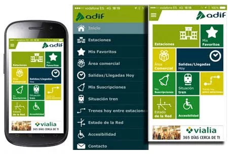 App Adif para viajeros de Tren