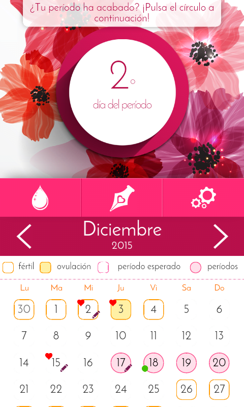App Calendario Ciclo Menstrual