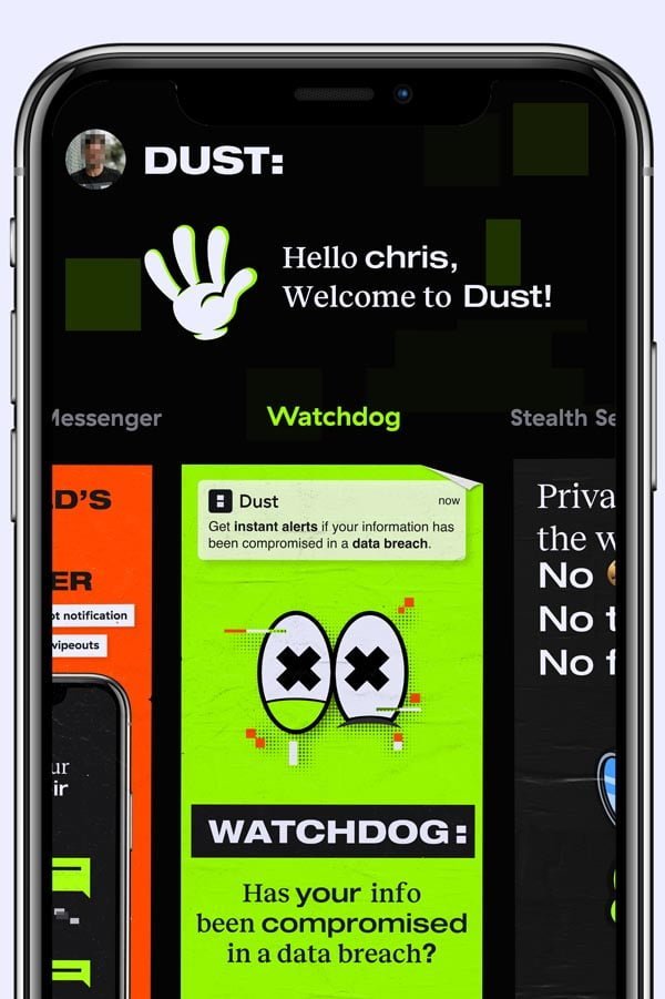 App Dust para chats seguros