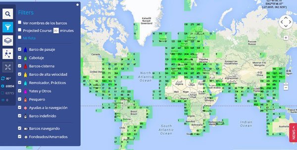 App MarineTraffic para ver el tráfico Naval