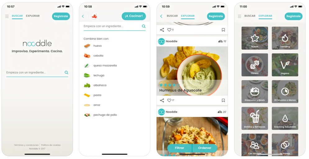 App Nooddle para organizar la comida de la semana
