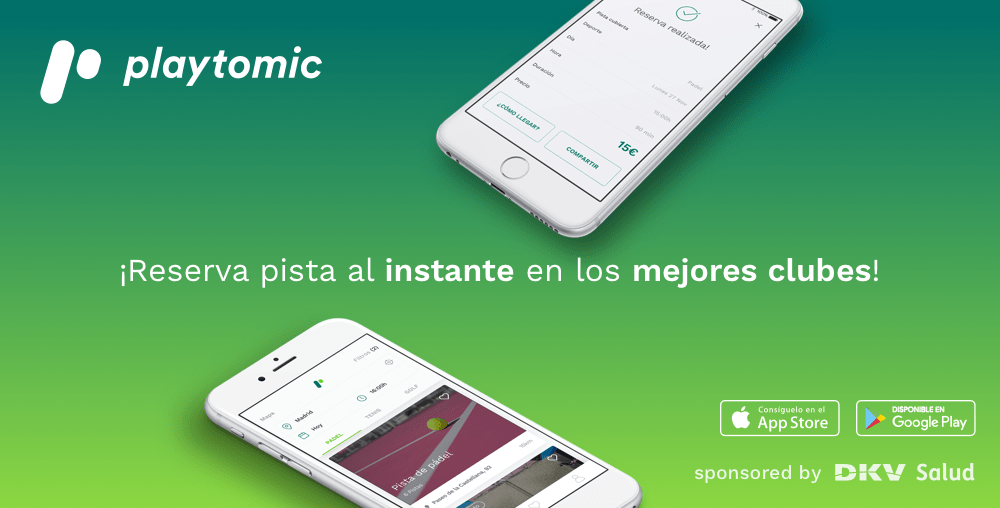 App Playtomic para reservar pistas de padel