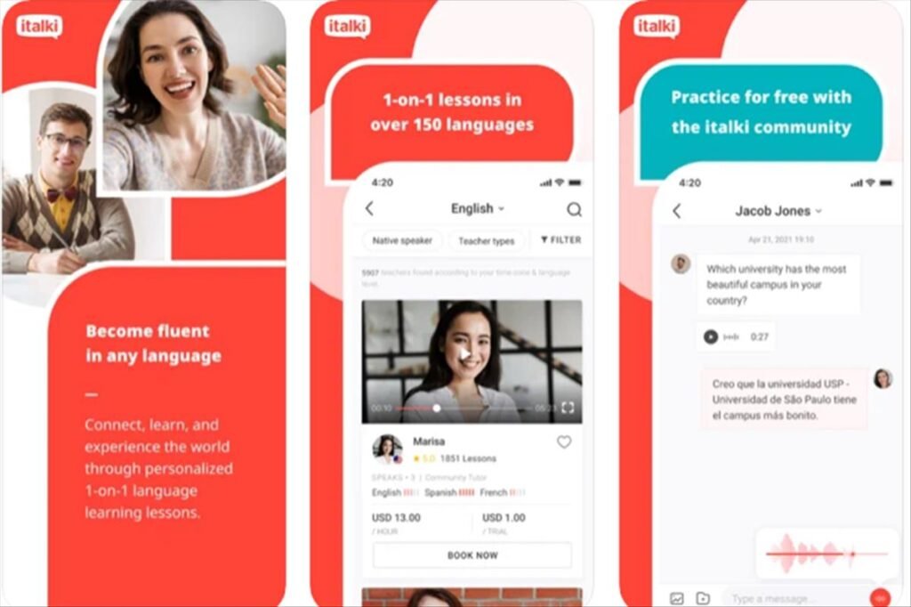 App italki para estudiar Latín