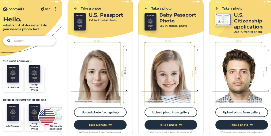 App Passport Photo Booth US AiD