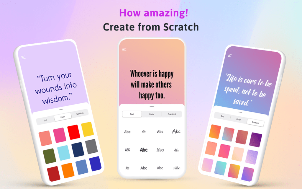 App Rangin- Gradient Status Maker para poner frases en imagenes