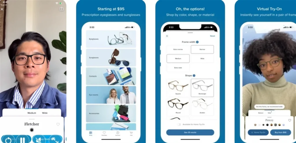 Aplicaciones para probar gafas con Aplicaciones