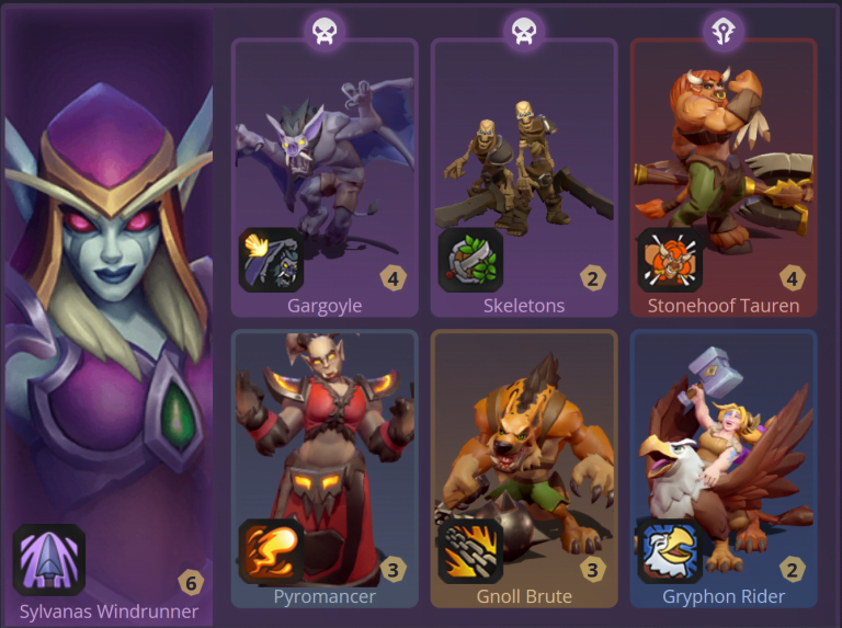 Mejores Mazos PVP y PVE de Sylvanas en Warcraft Rumble