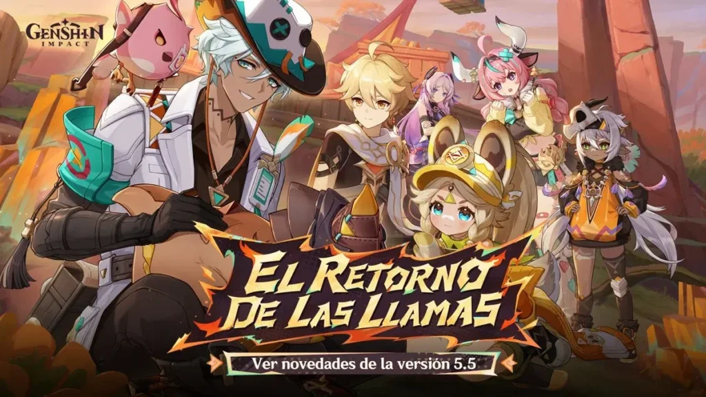 Nueva actualización Genshin Impact 5.5- el retorno de las llamas